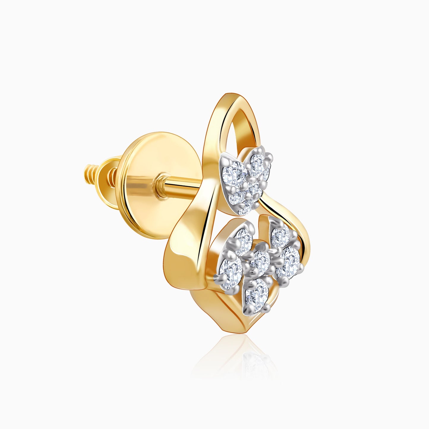 Gold Bellflower Rhapsody Lab Grown Diamond Earrings