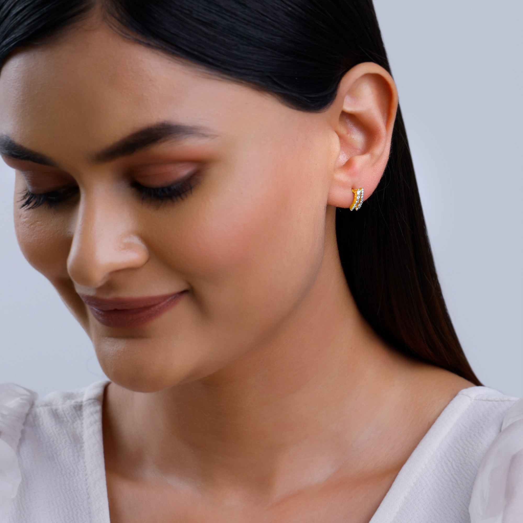 Gold Elysian Diamond Earrings