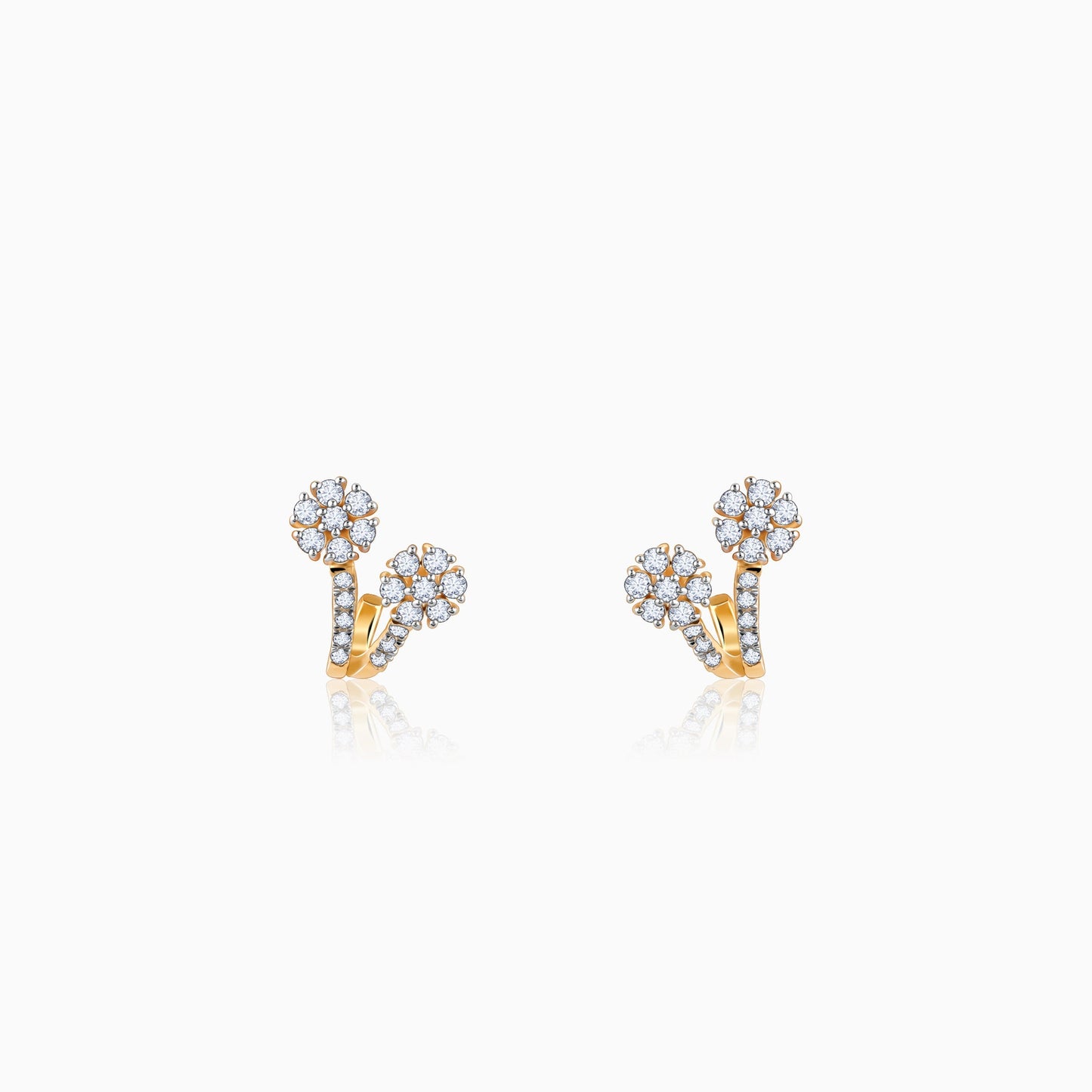 Gold Twinkle Trance Diamond Earrings