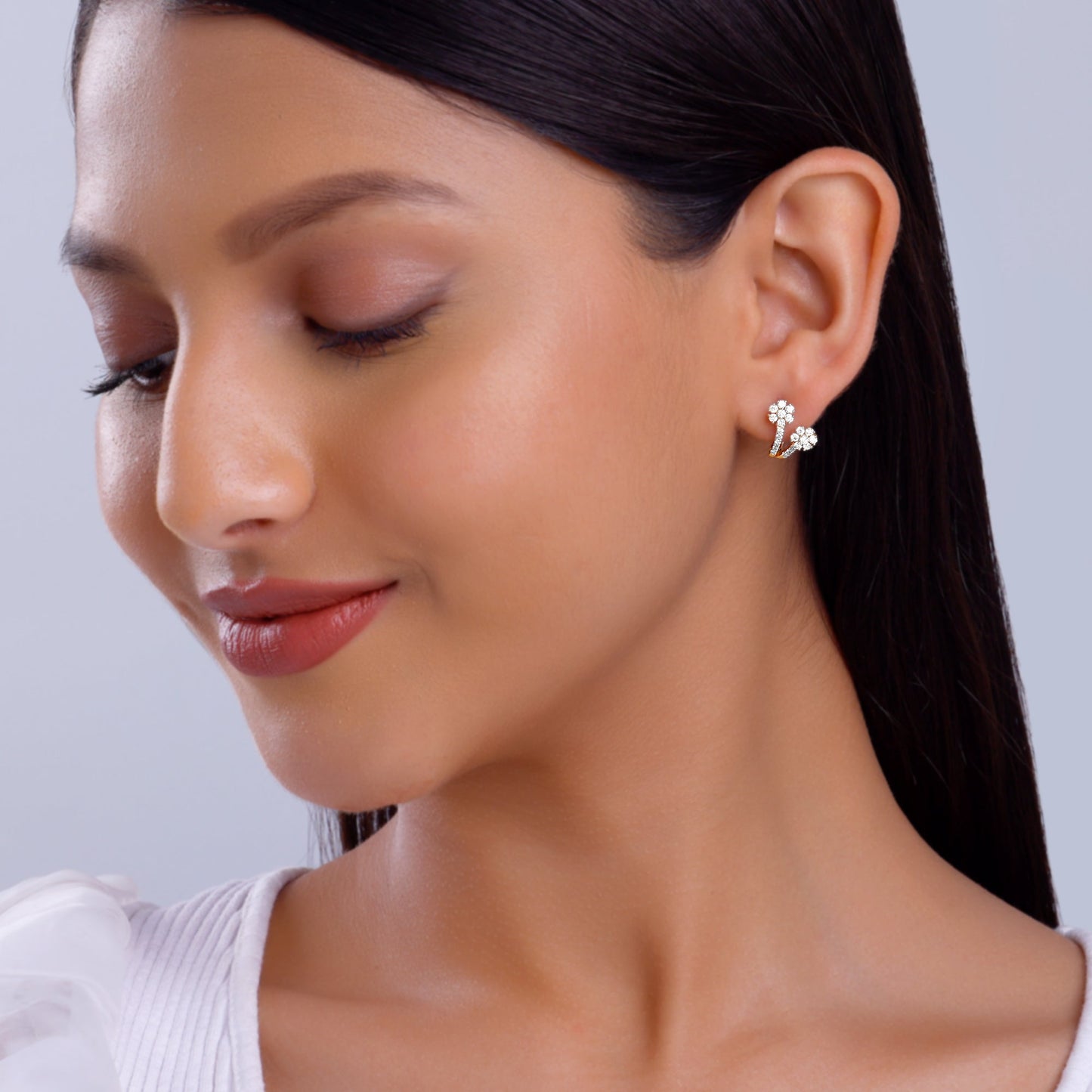 Gold Twinkle Trance Diamond Earrings