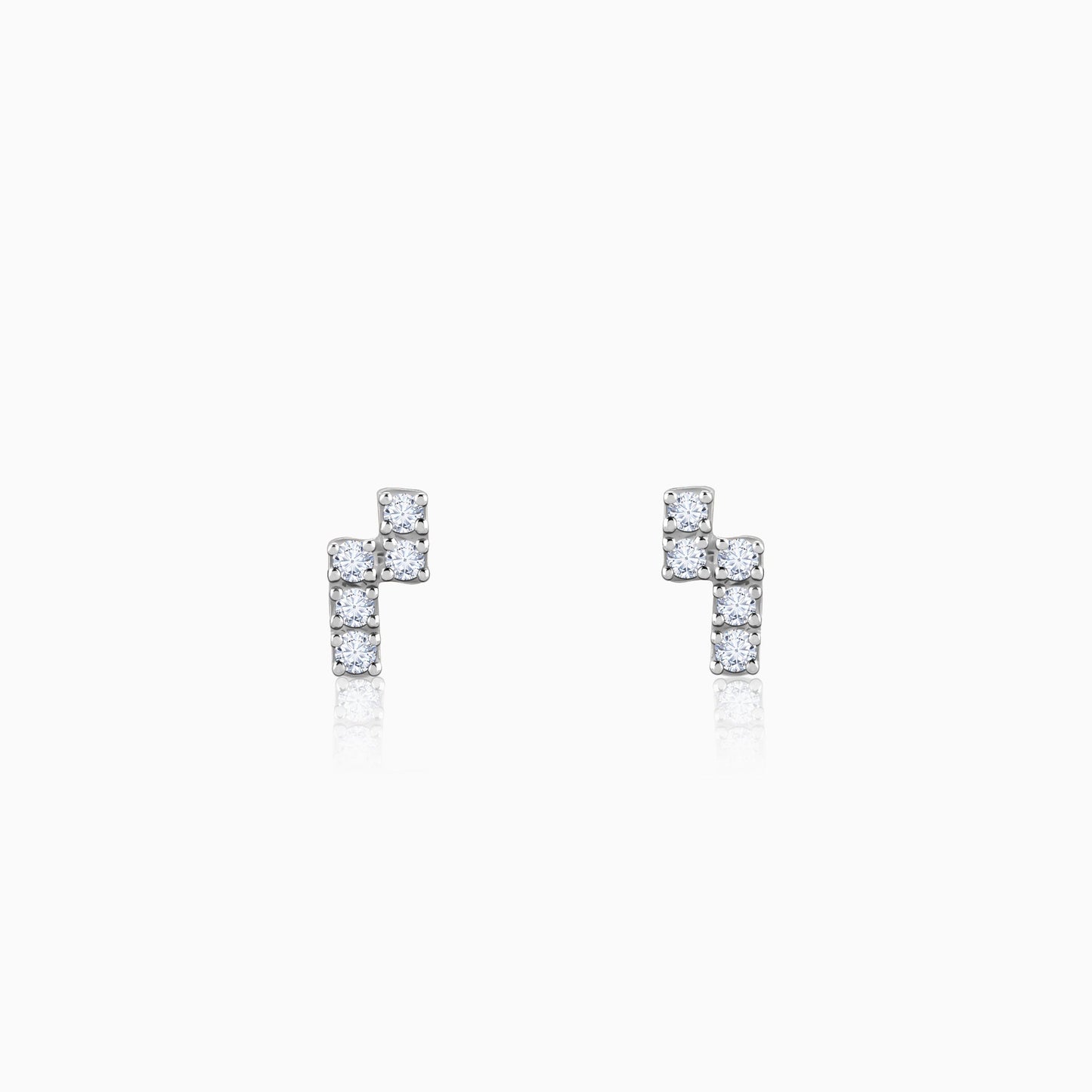 Gold Bolt Lab Grown Diamond Earrings