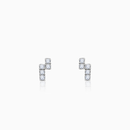 Gold Bolt Lab Grown Diamond Earrings
