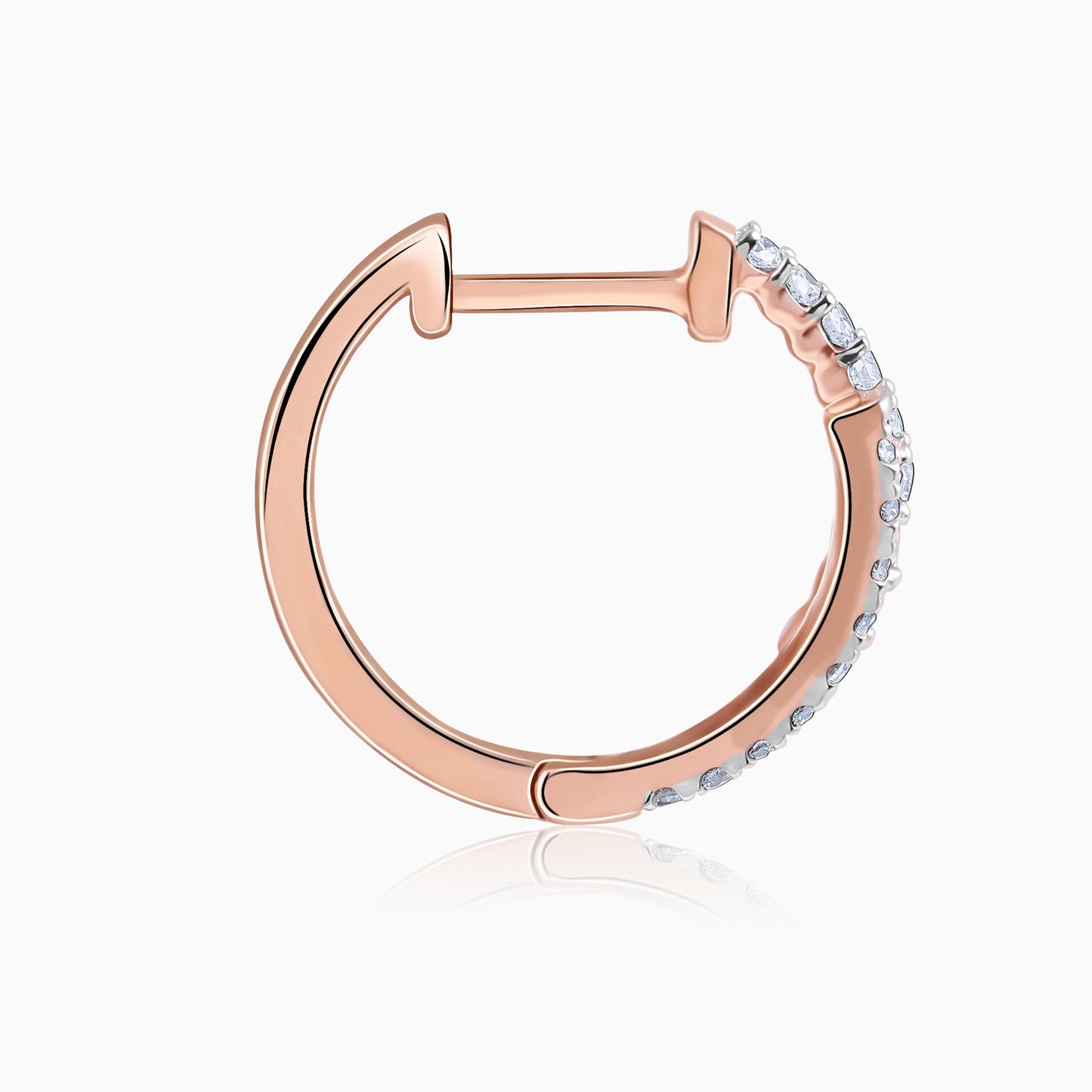 Rose Gold Timeless Charm Lab Grown Diamond Earrings