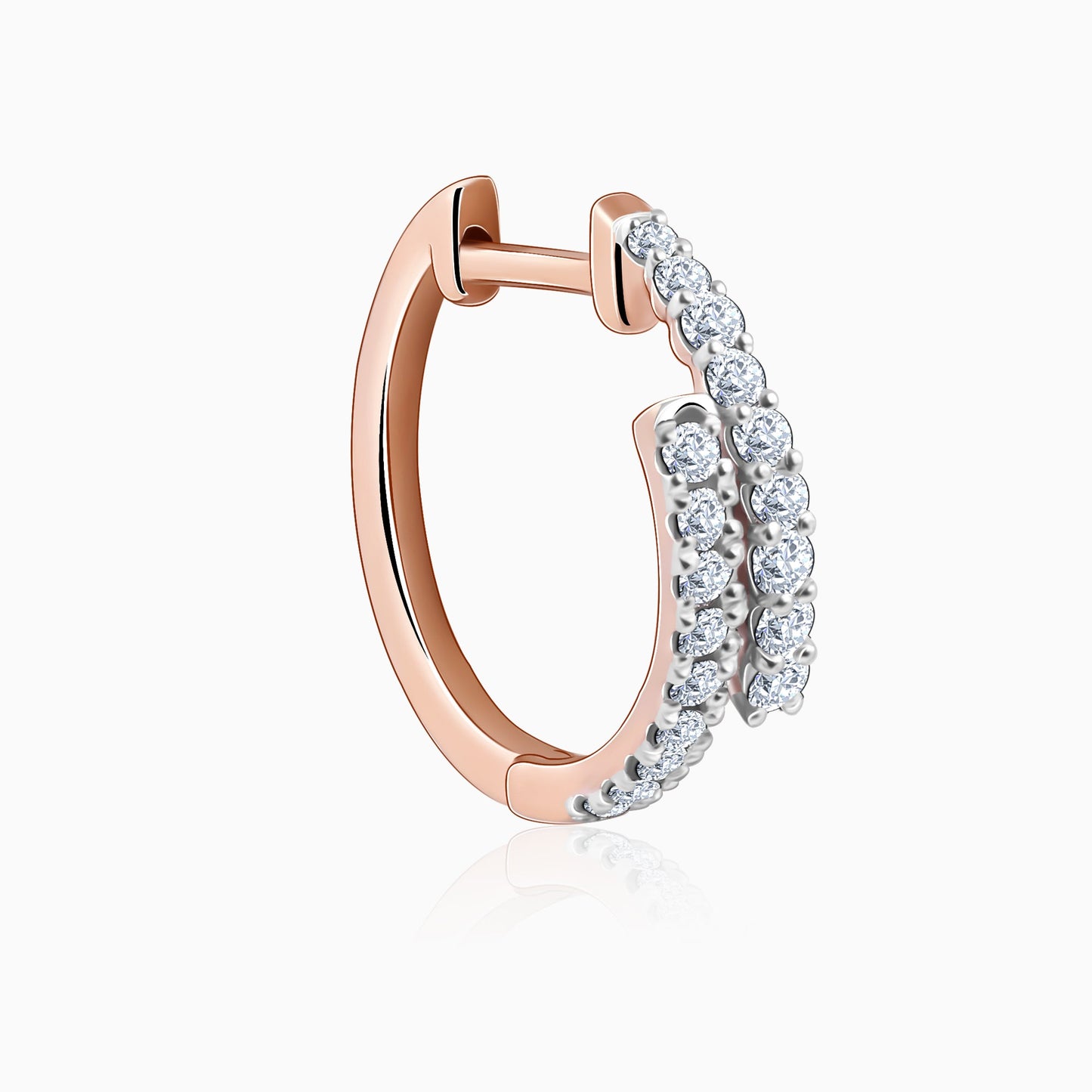 Rose Gold Timeless Charm Lab Grown Diamond Earrings