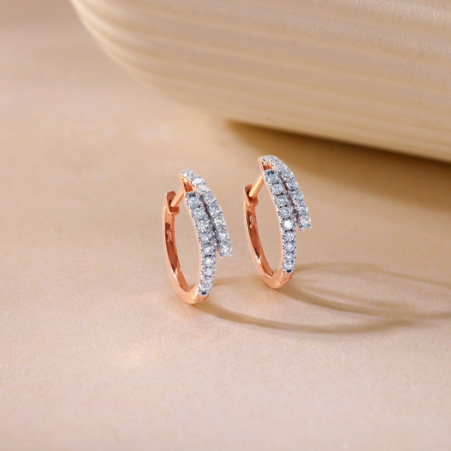 Rose Gold Timeless Charm Lab Grown Diamond Earrings