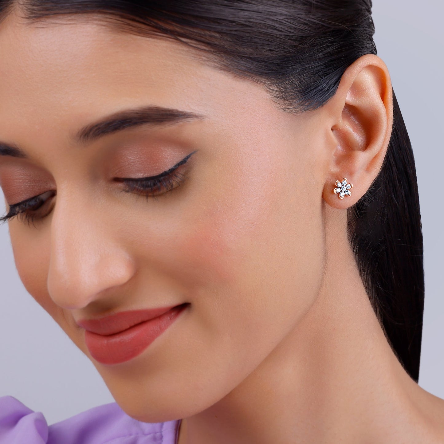 Gold Blossom Burst Diamond Earrings