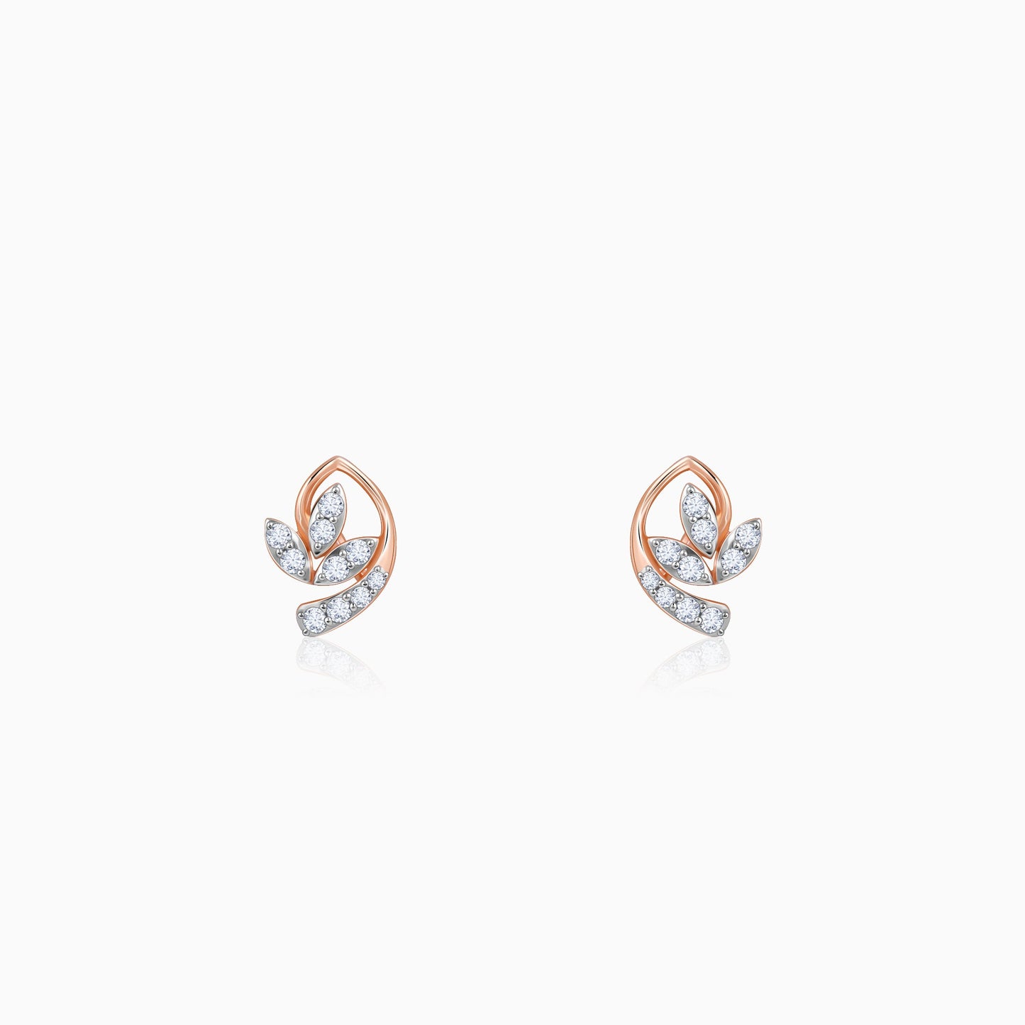 Rose Gold Petalia Lab Grown Diamond Earrings