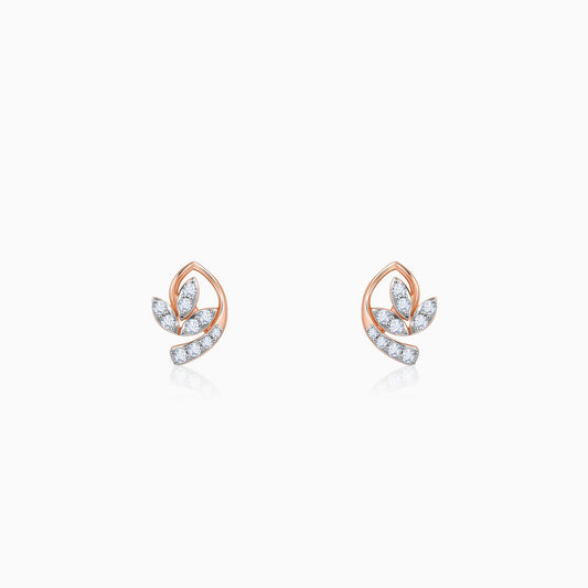 Rose Gold Petalia Lab Grown Diamond Earrings