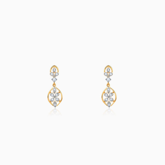 Gold Pretty Dangler Diamond Earrings