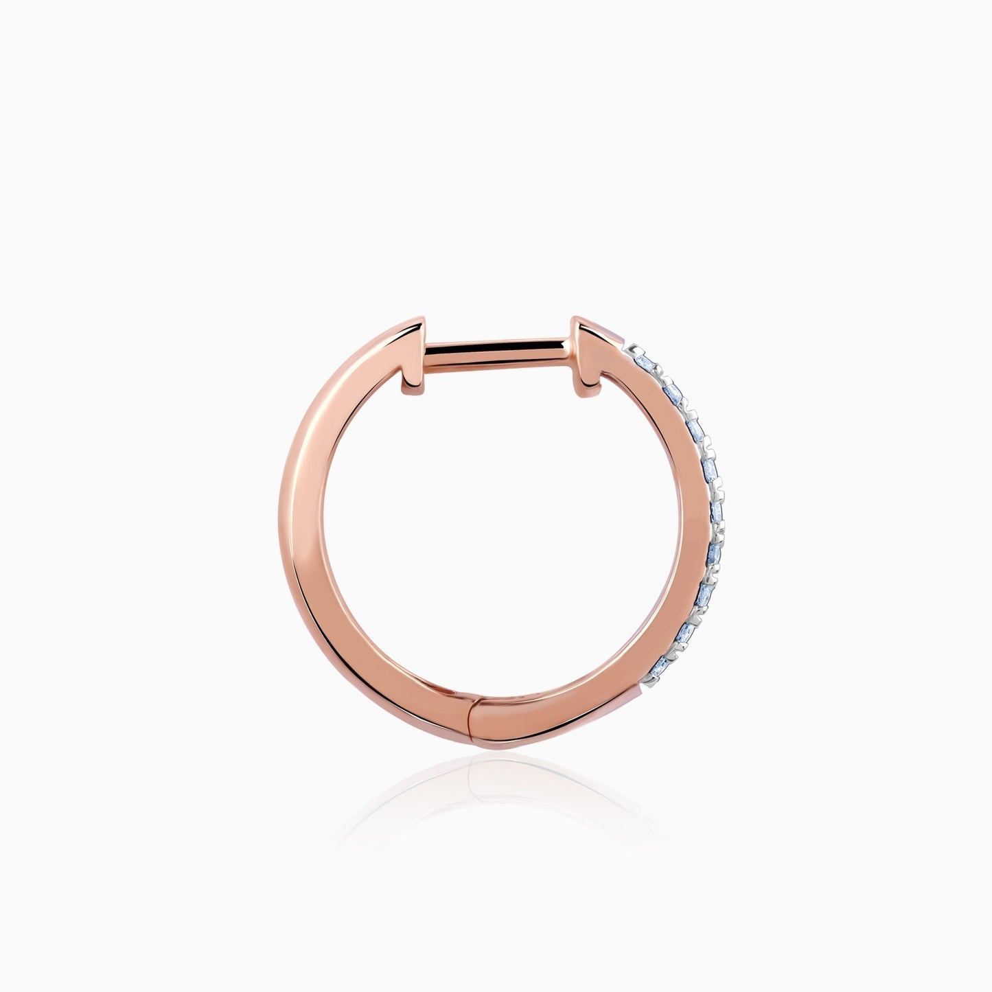 Rose Gold Huggies Lab Grown Diamond Earrings