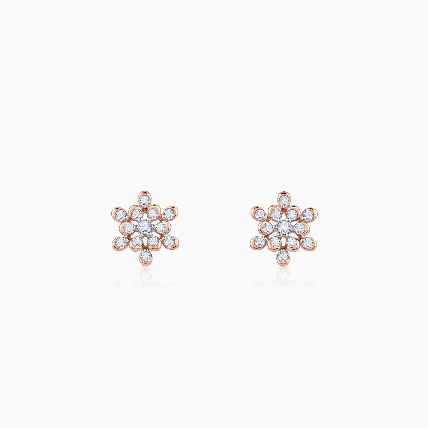 Rose Gold Magnetiq Diamond Earrings