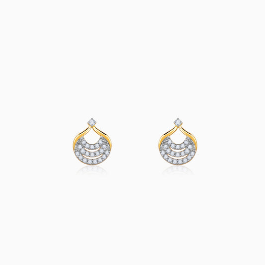Gold Moonbeam Diamond Earrings