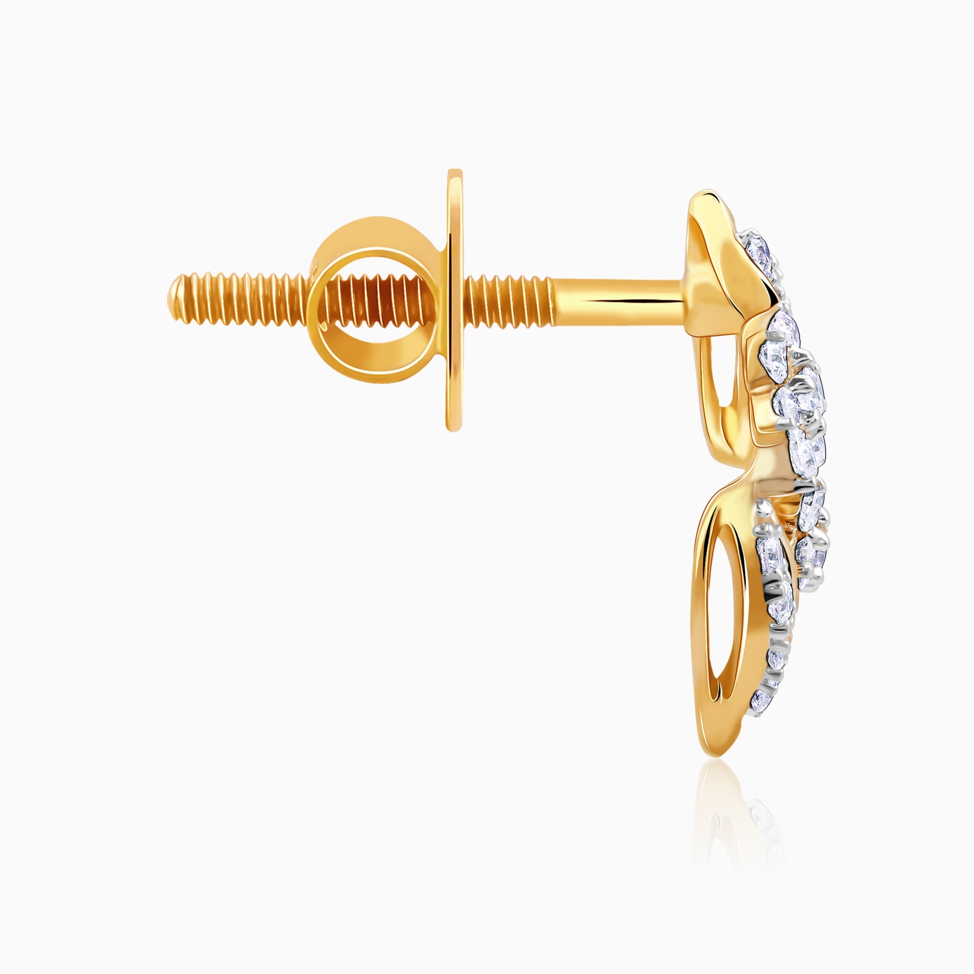 Gold Floral Magic Lab Grown Diamond Earrings