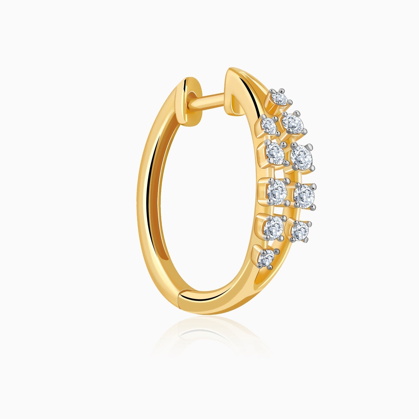 Gold Classic Lab Grown Diamond Hoop Earrings