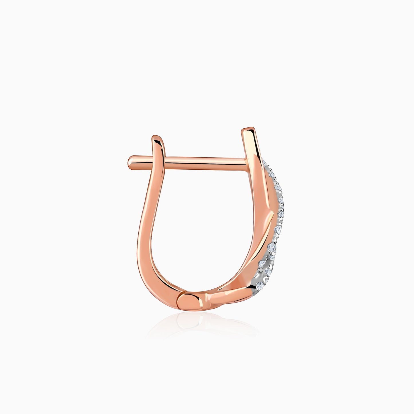 Rose Gold Delicate Petals Lab Grown Diamond Earrings