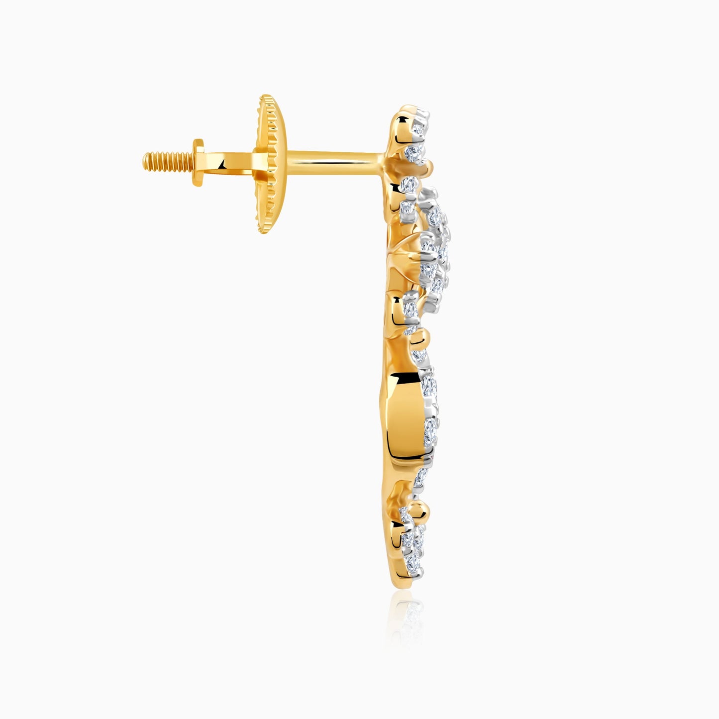 Gold Twinkling Twine Lab Grown Diamond Earrings