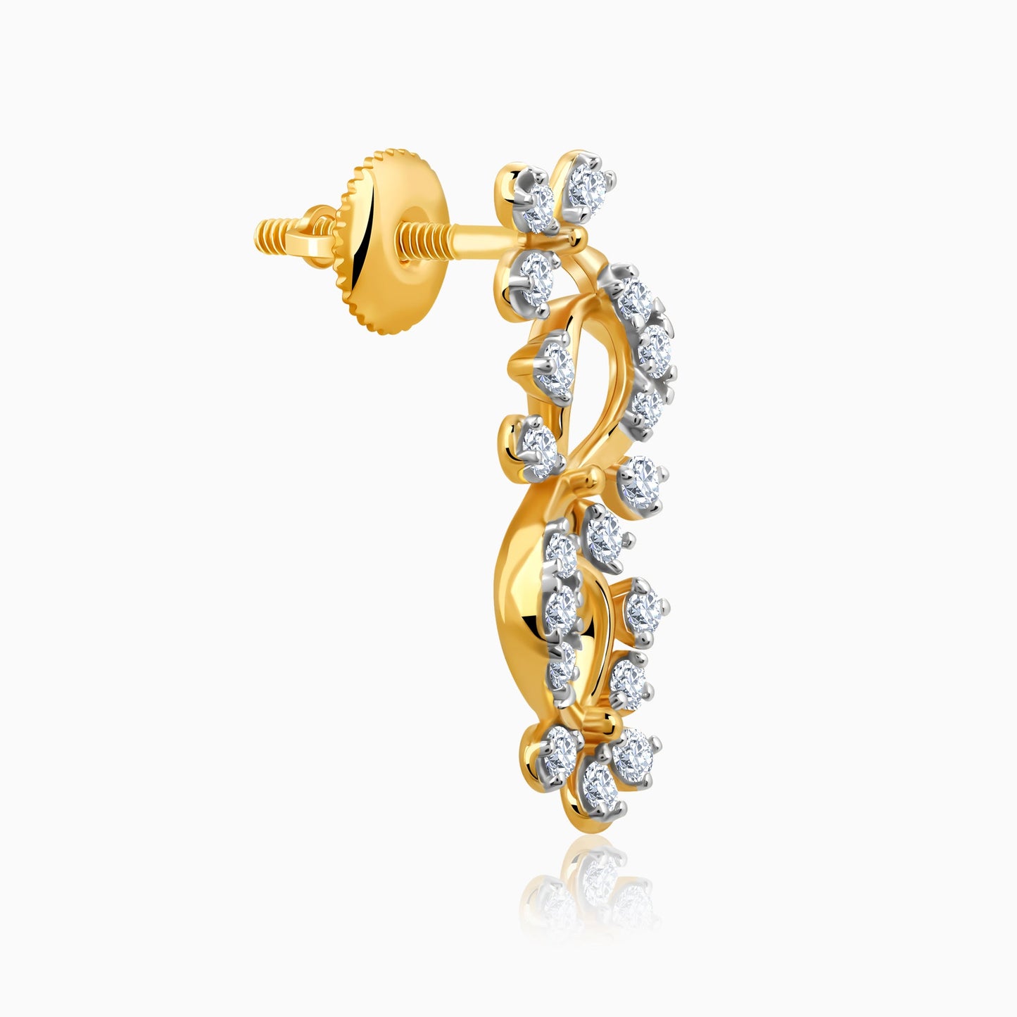 Gold Twinkling Twine Lab Grown Diamond Earrings