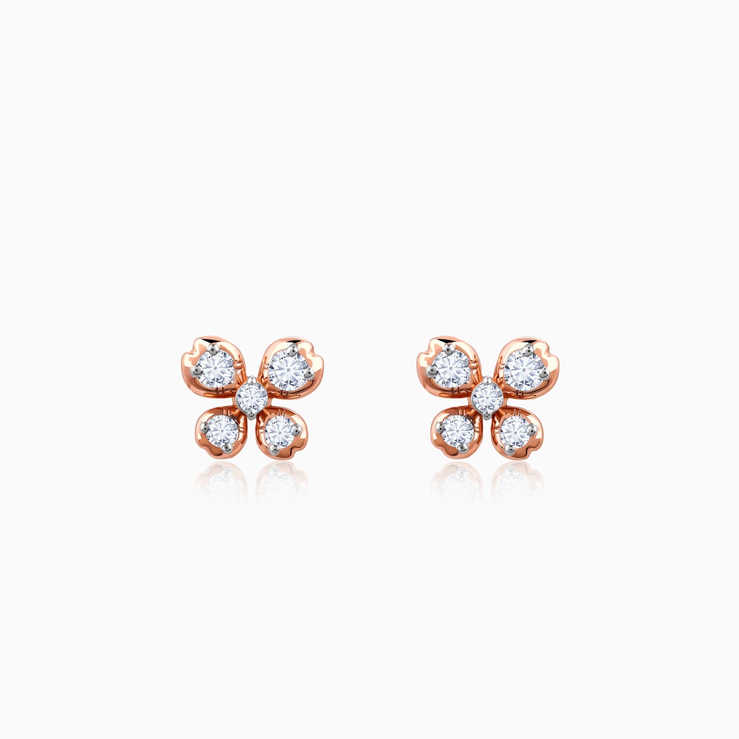 Rose Gold Primrose Lab Grown Diamond Earrings