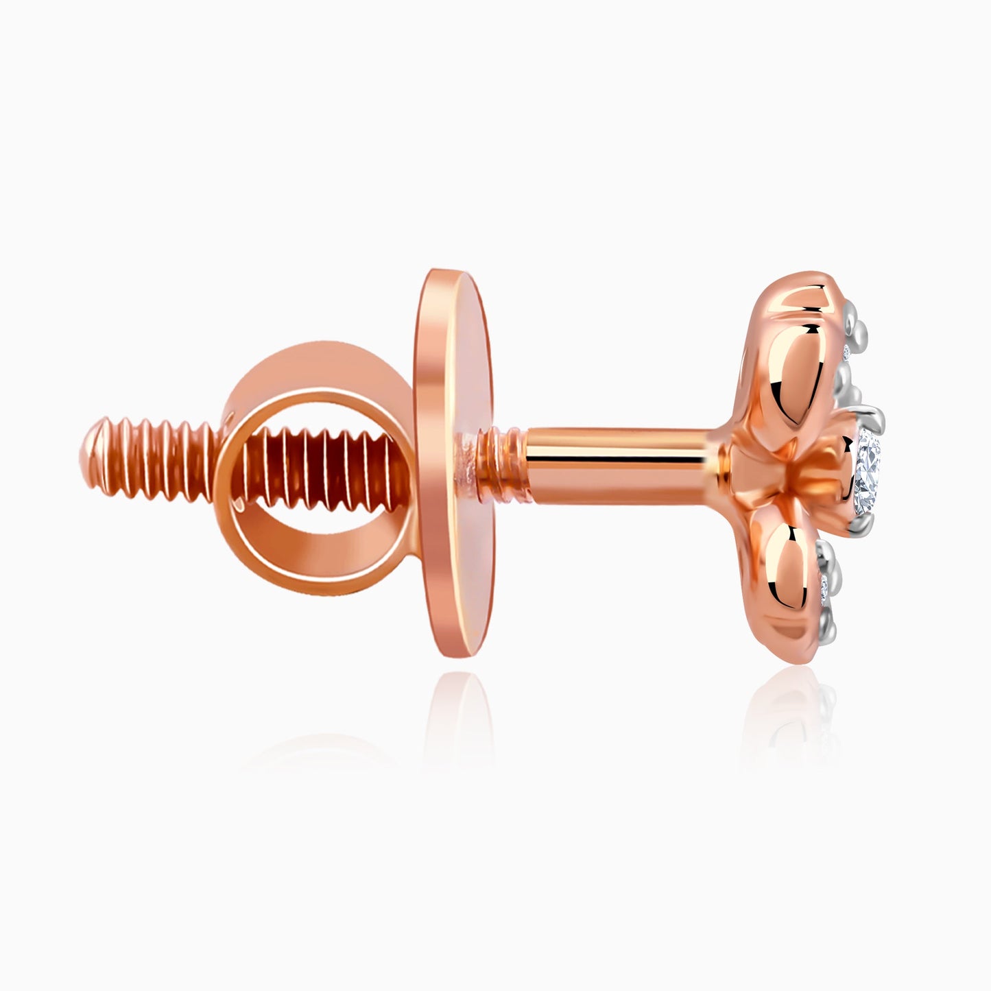Rose Gold Primrose Lab Grown Diamond Earrings