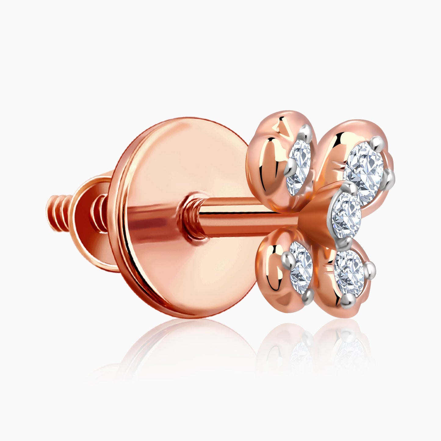 Rose Gold Primrose Lab Grown Diamond Earrings
