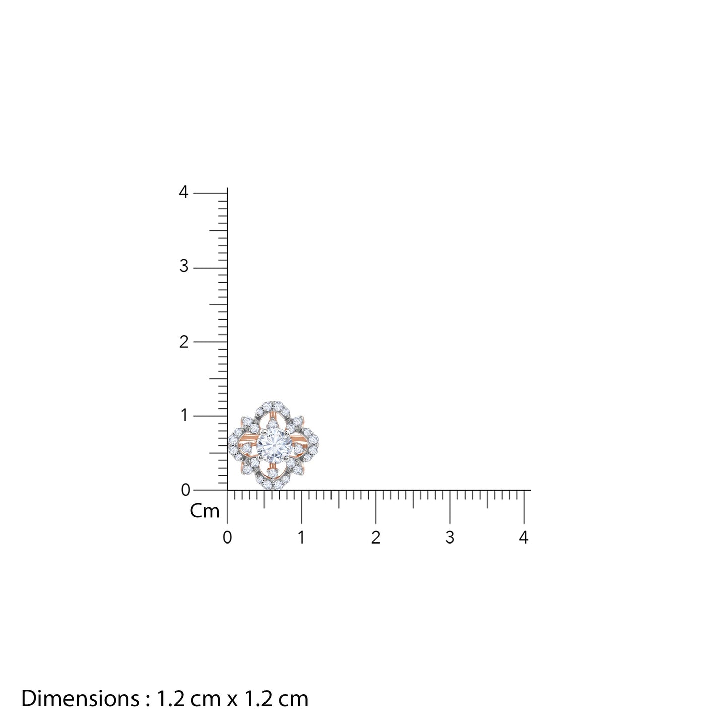 Rose Gold Floral Twist Lab Grown Diamond Earrings