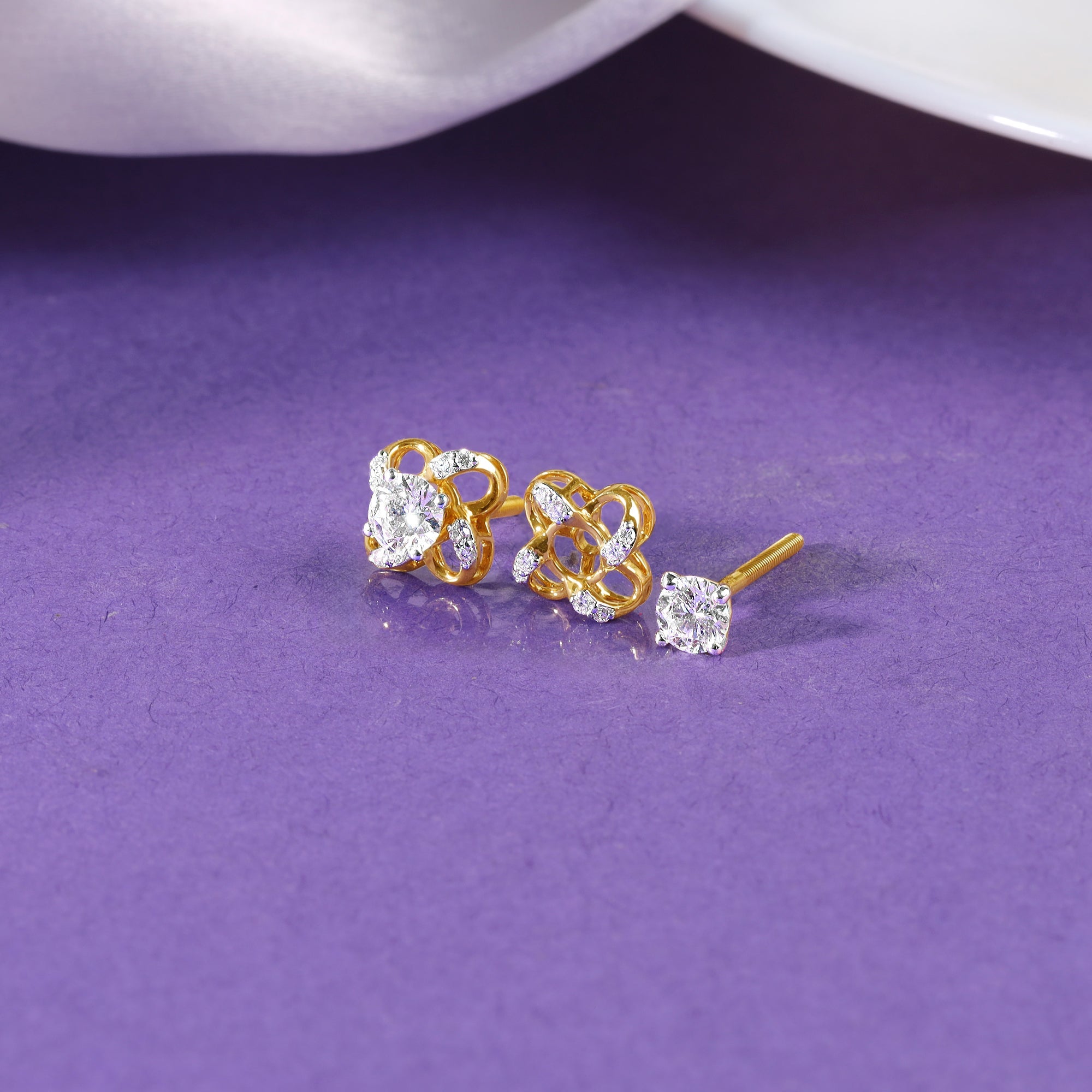Gold Spring Promise Lab Grown Diamond Earrings