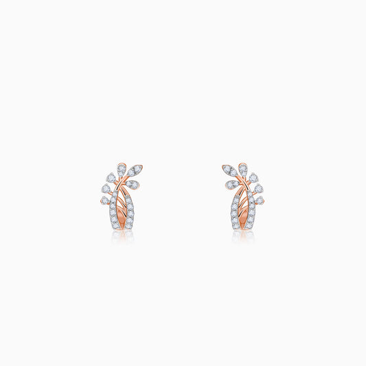 Rose Gold Juno J-hoop Lab Grown Diamond Earrings