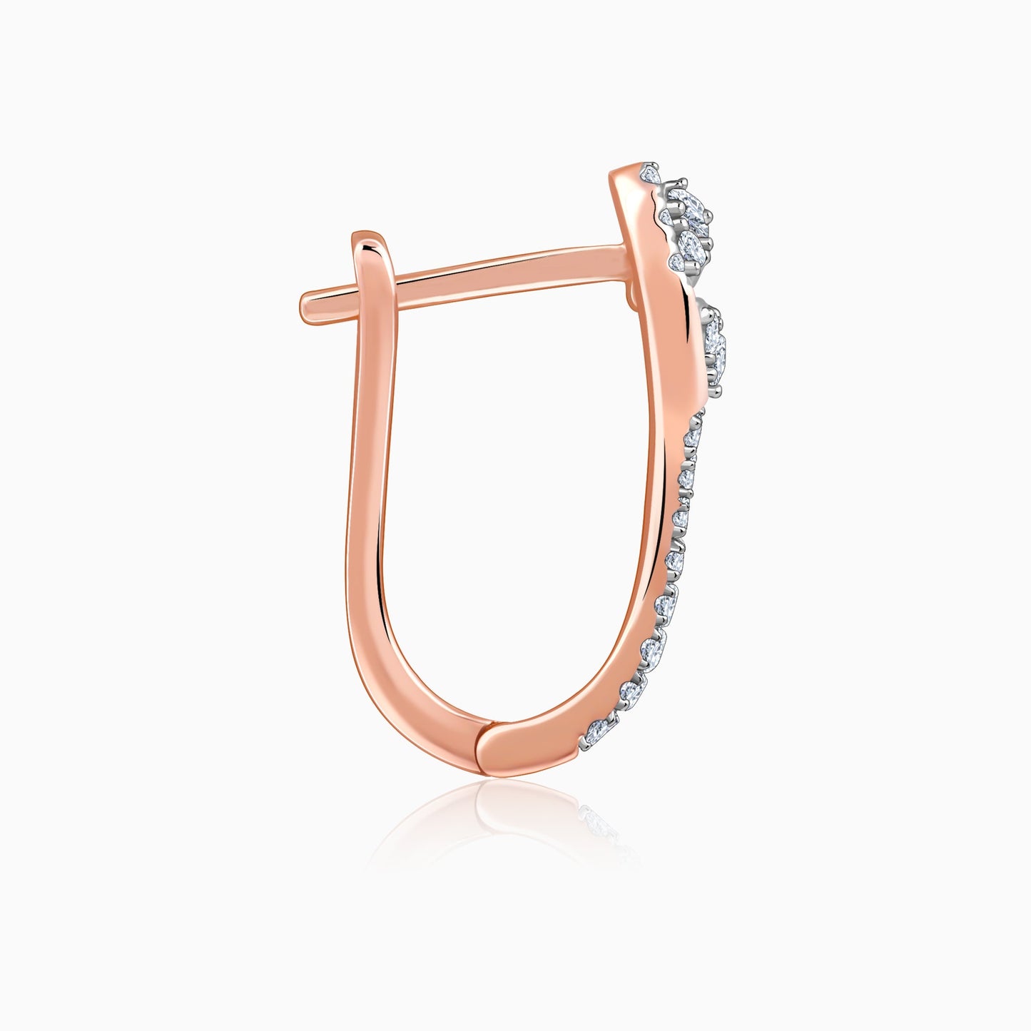 Rose Gold Flowery Lab Grown Diamond Earrings