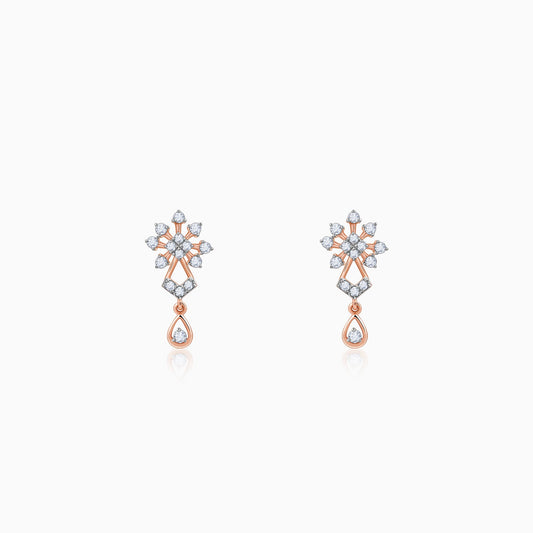 Rose Gold Petal Poetry Lab Grown Diamond Earrings