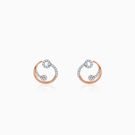 Rose Gold Wildflower Lab Grown Diamond Earrings