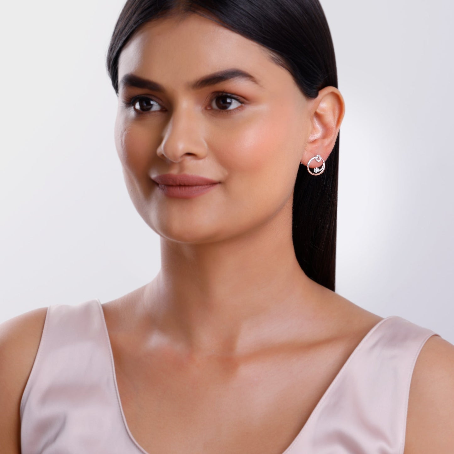 Rose Gold Wildflower Lab Grown Diamond Earrings