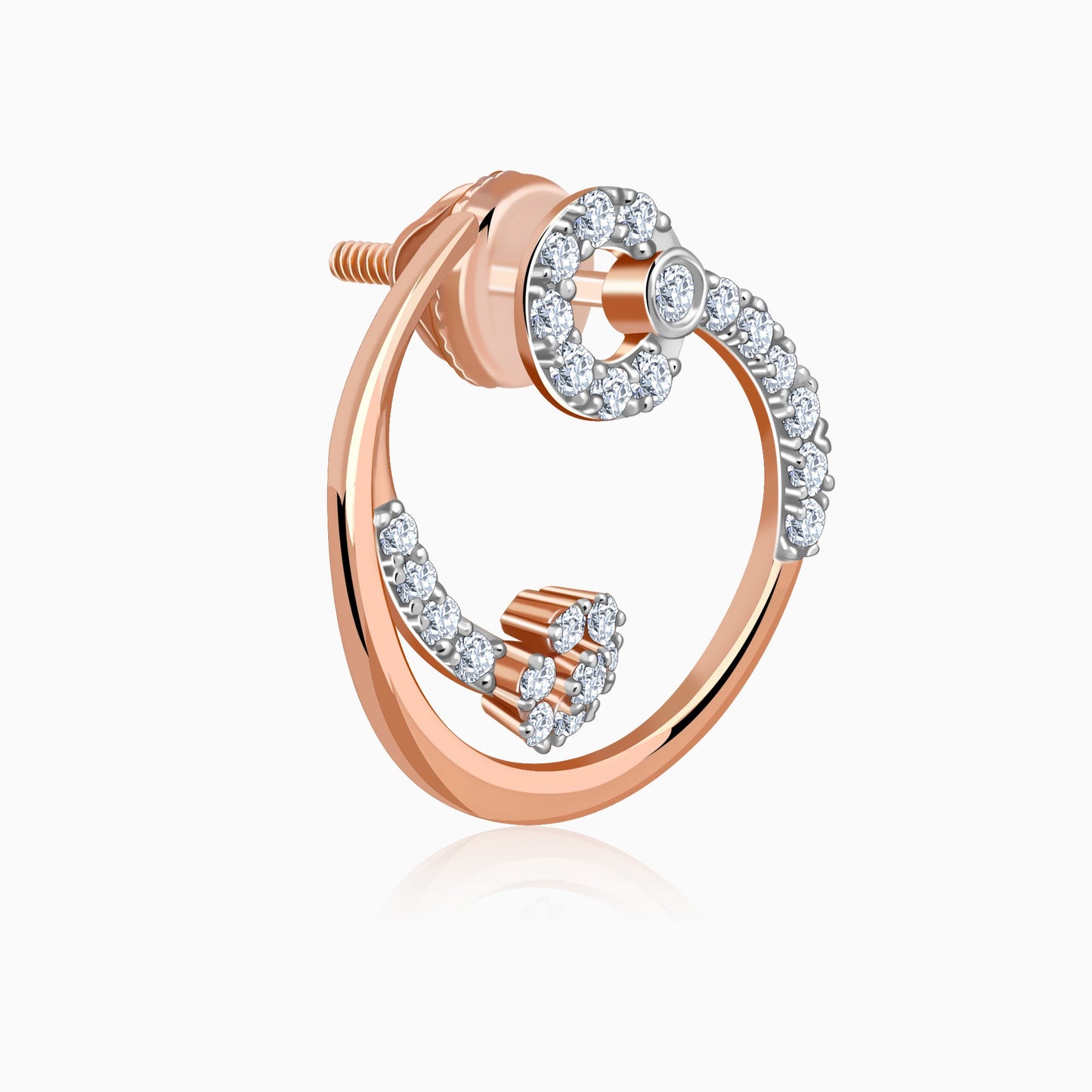 Rose Gold Wildflower Lab Grown Diamond Earrings