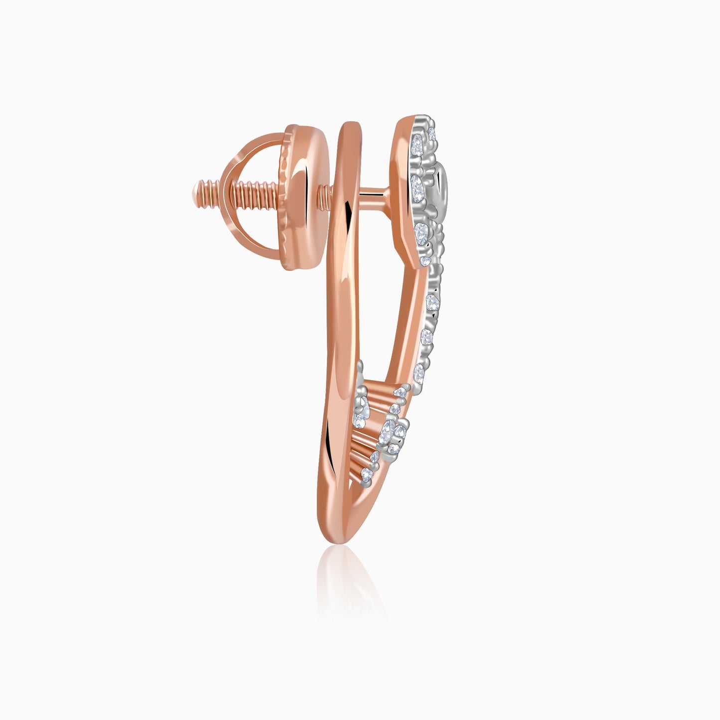 Rose Gold Wildflower Lab Grown Diamond Earrings