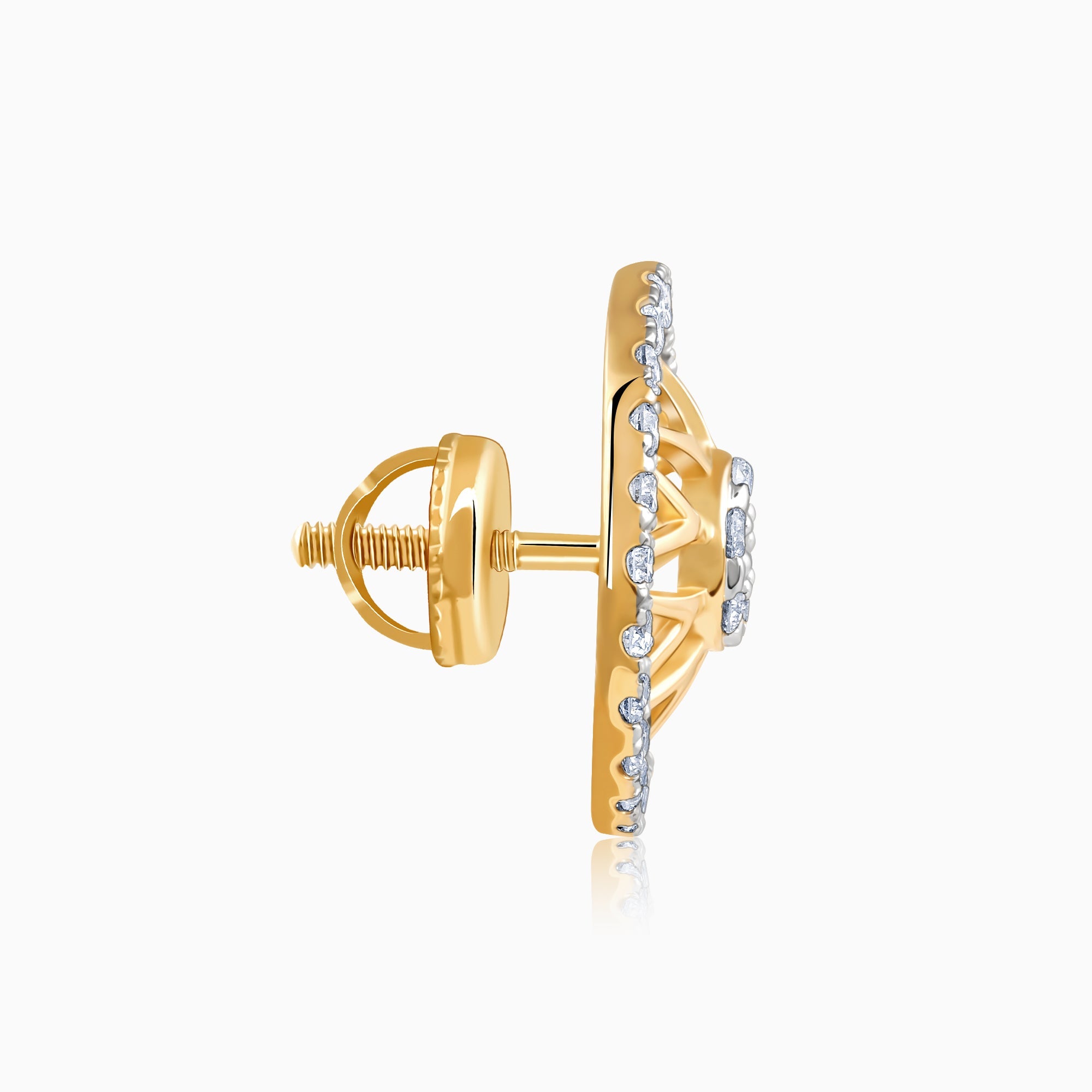 Gold Floral Fiona Lab Grown Diamond Earrings