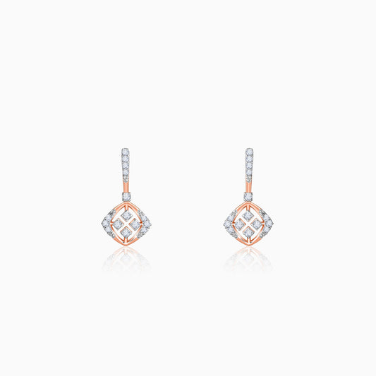 Rose Gold Quadra Muse Lab Grown Diamond Earrings