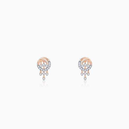 Rose Gold Classic Orb Lab Grown Diamond Earrings