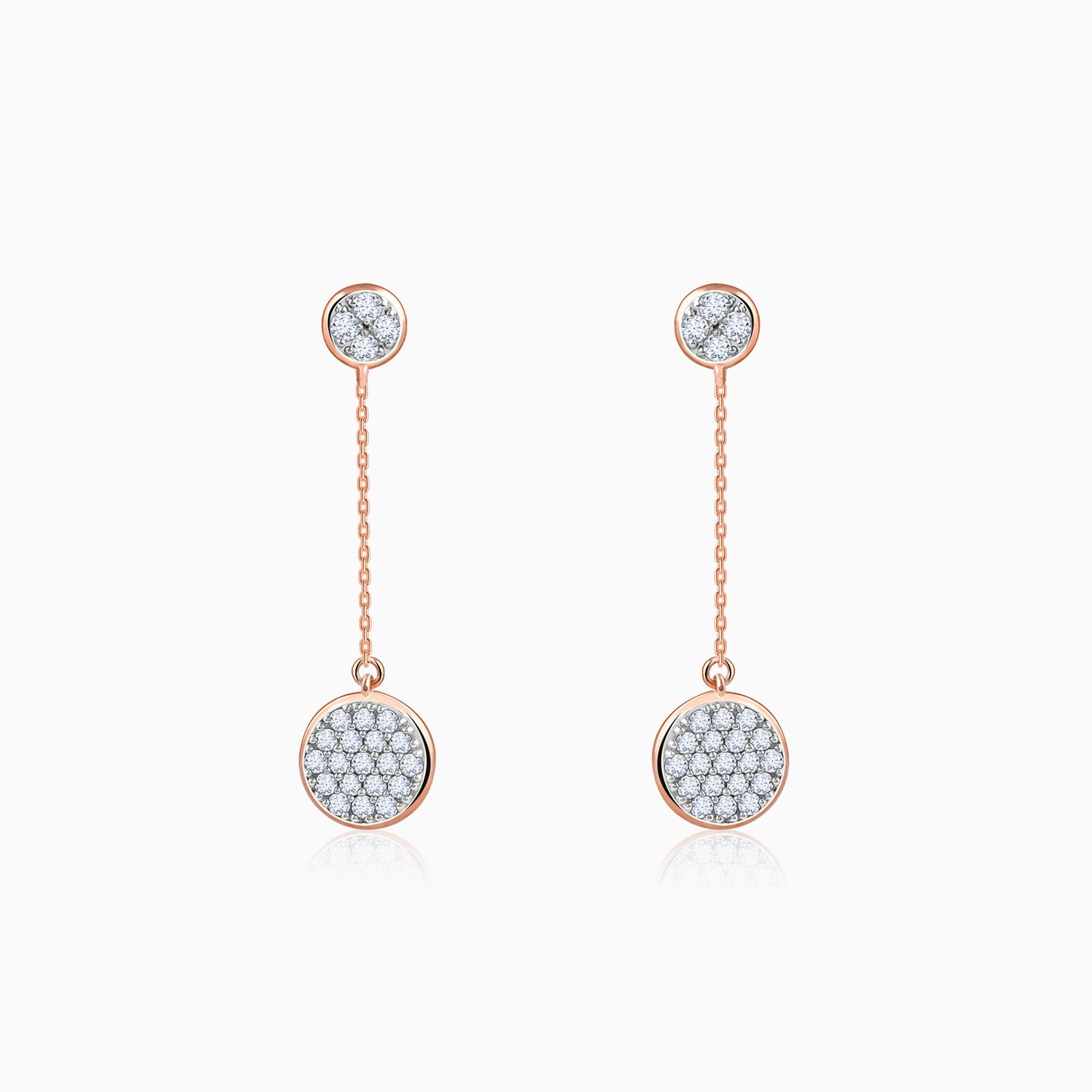 Rose Gold Blooming Lab Grown Diamond Earrings