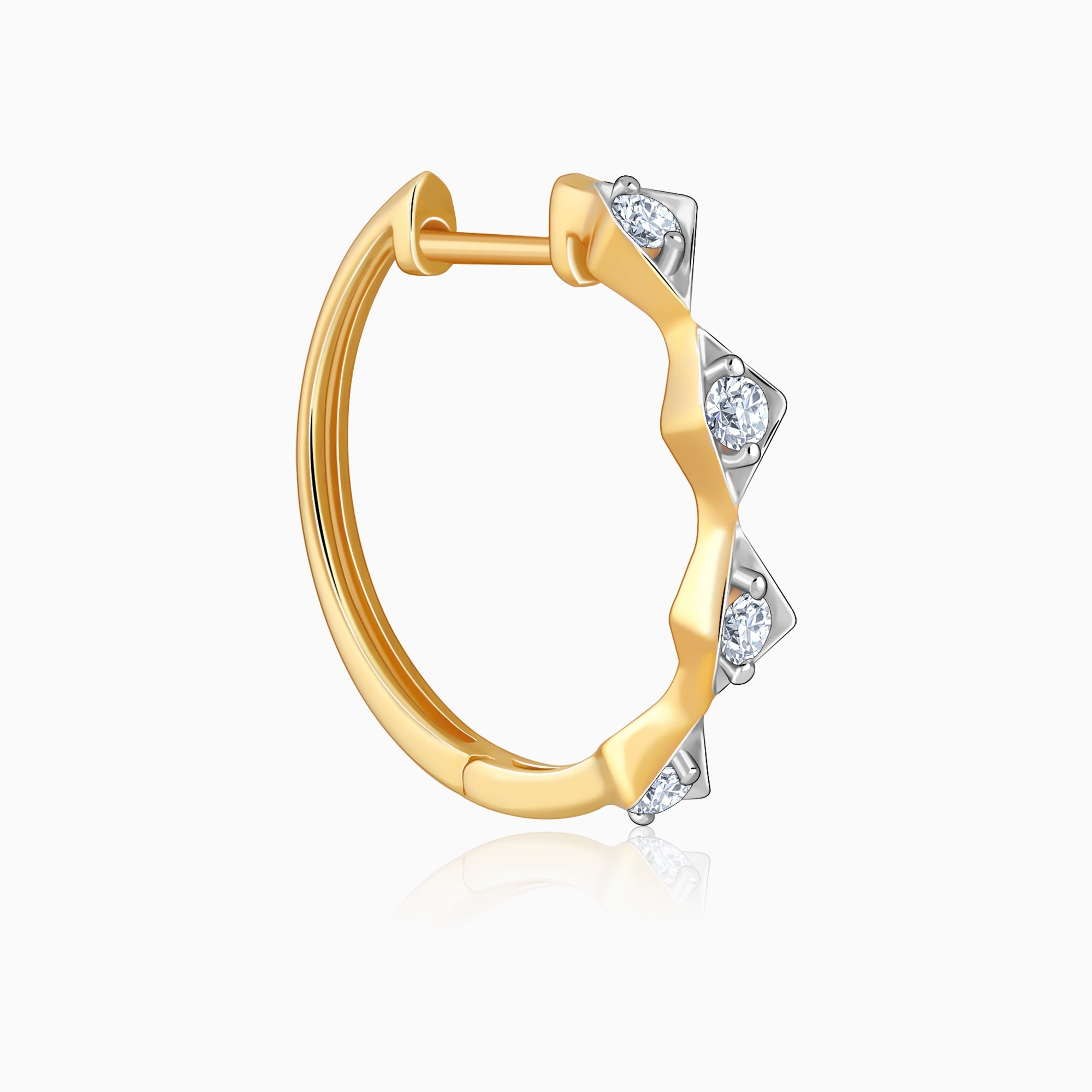 Gold EverBold Lab Grown Diamond Hoop Earrings