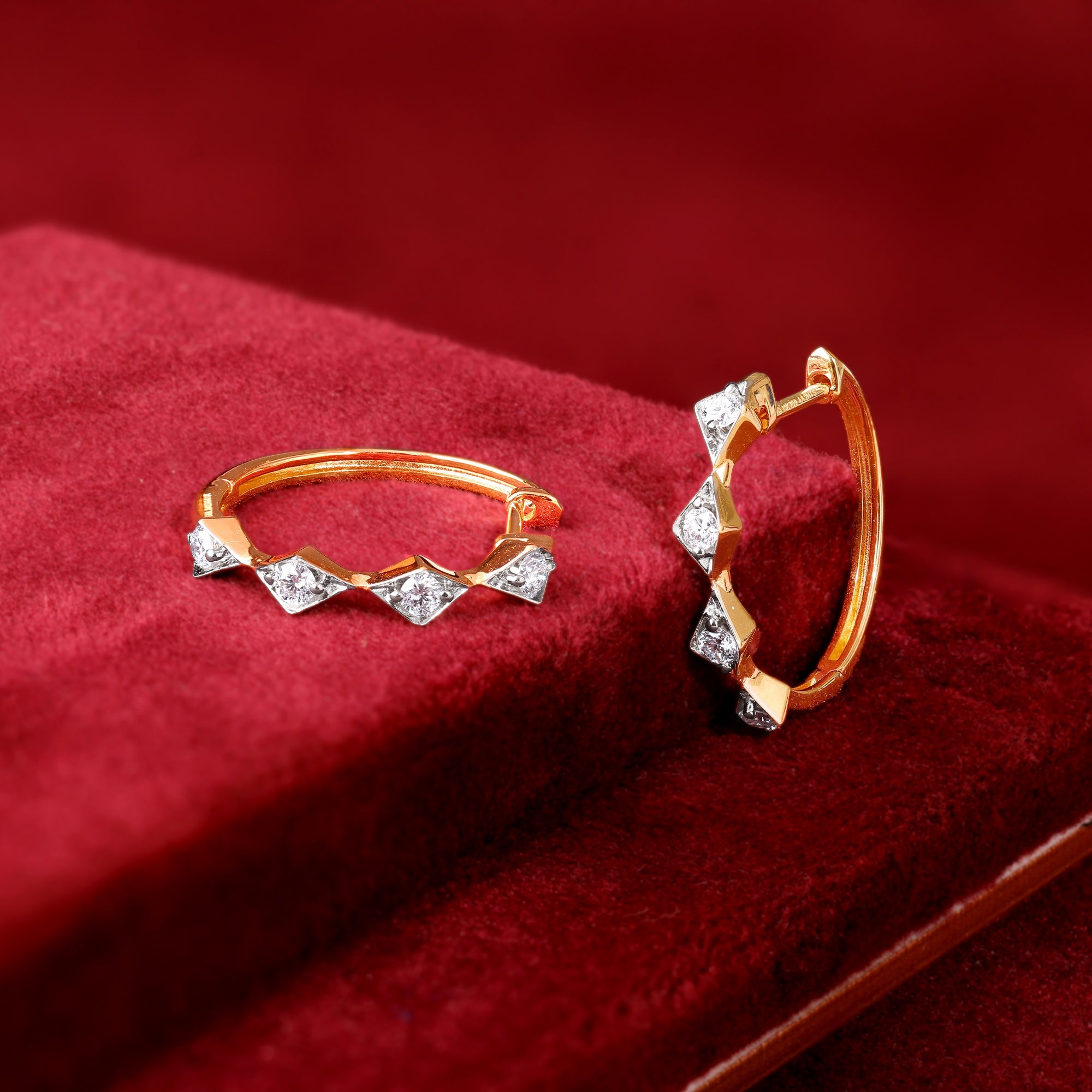 Gold EverBold Lab Grown Diamond Hoop Earrings