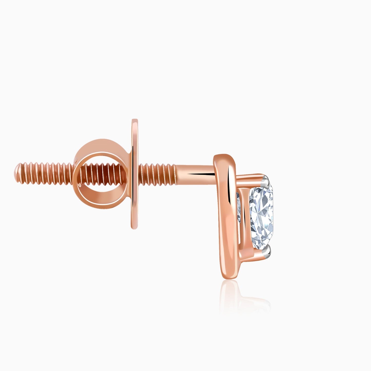 Rose Gold Heart Throb Lab Grown Diamond Earrings