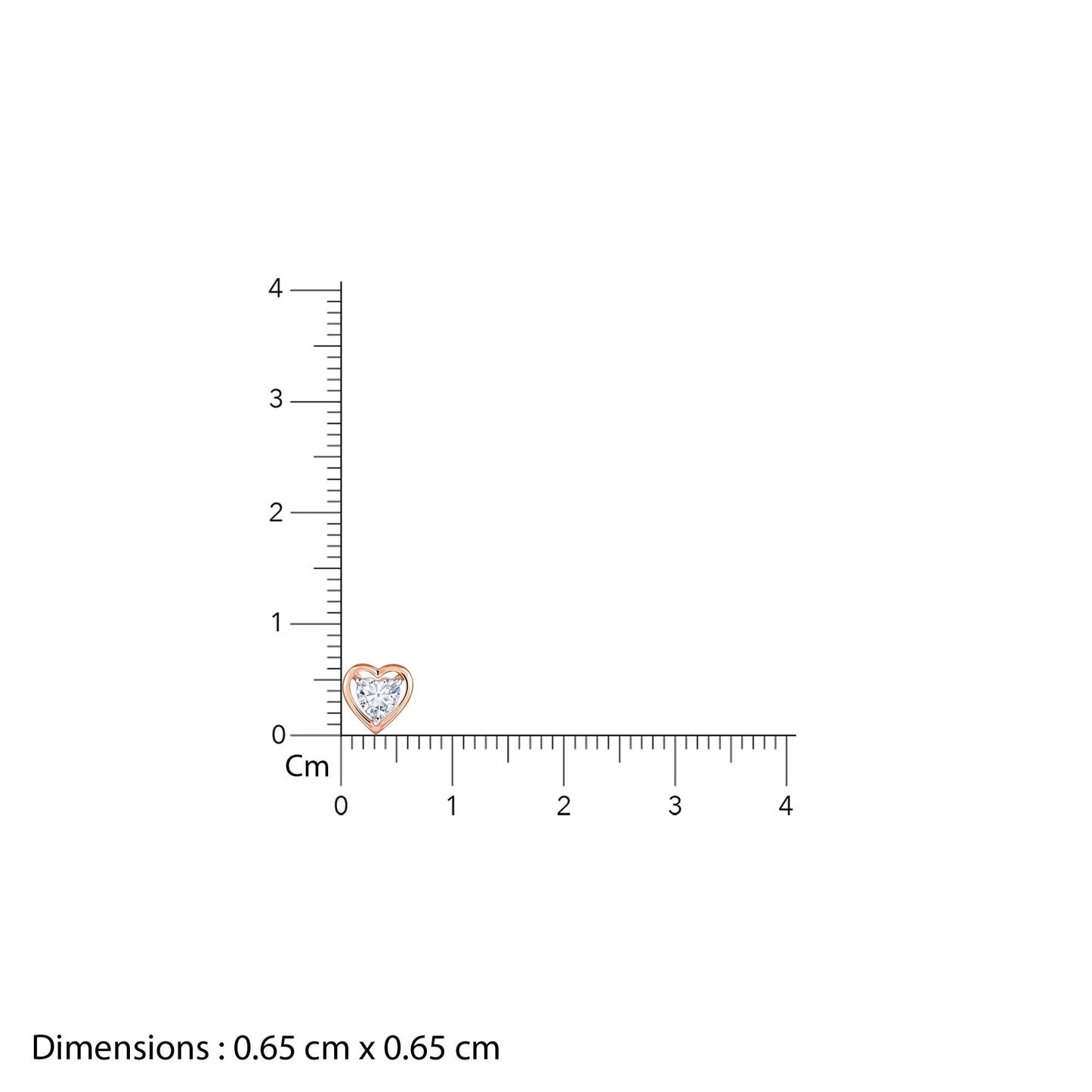 Rose Gold Heart Throb Lab Grown Diamond Earrings