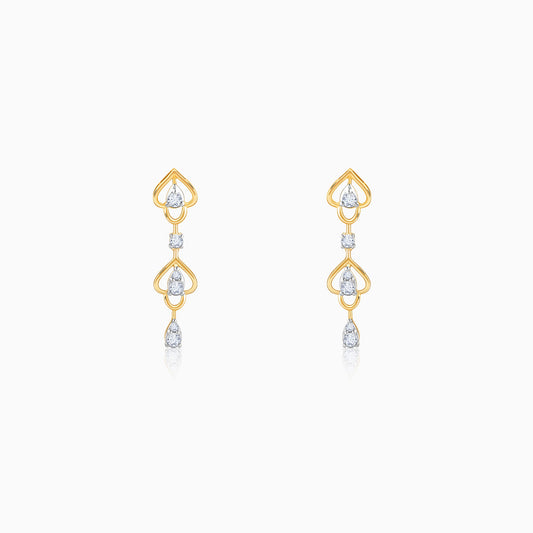 Gold Hearts in Harmony Lab Grown Diamond Earrings