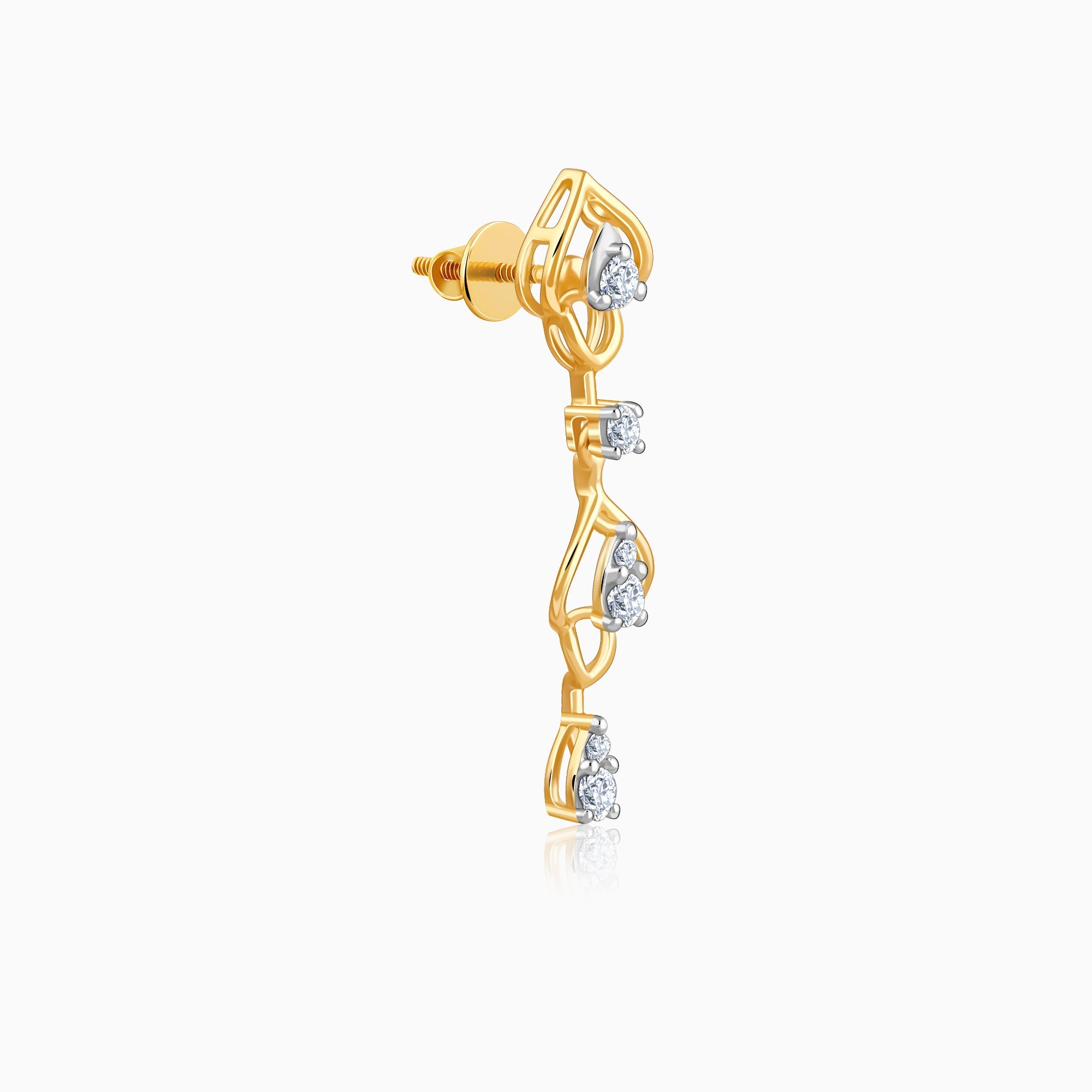 Gold Hearts in Harmony Lab Grown Diamond Earrings