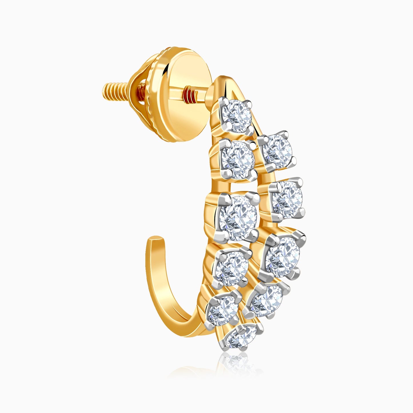 Gold and Bold Lab Grown Diamond Earrings