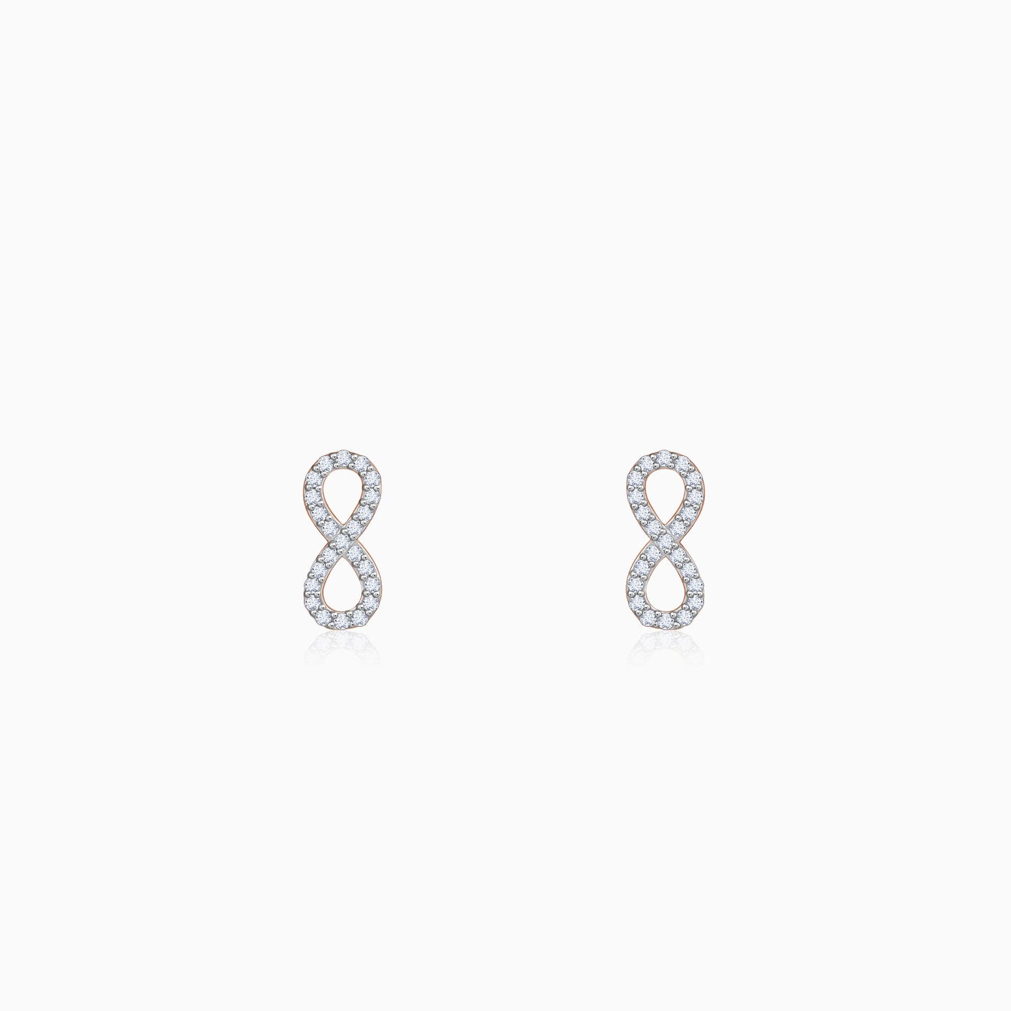 Rose Gold Elara Lab Grown Diamond Stud Earrings