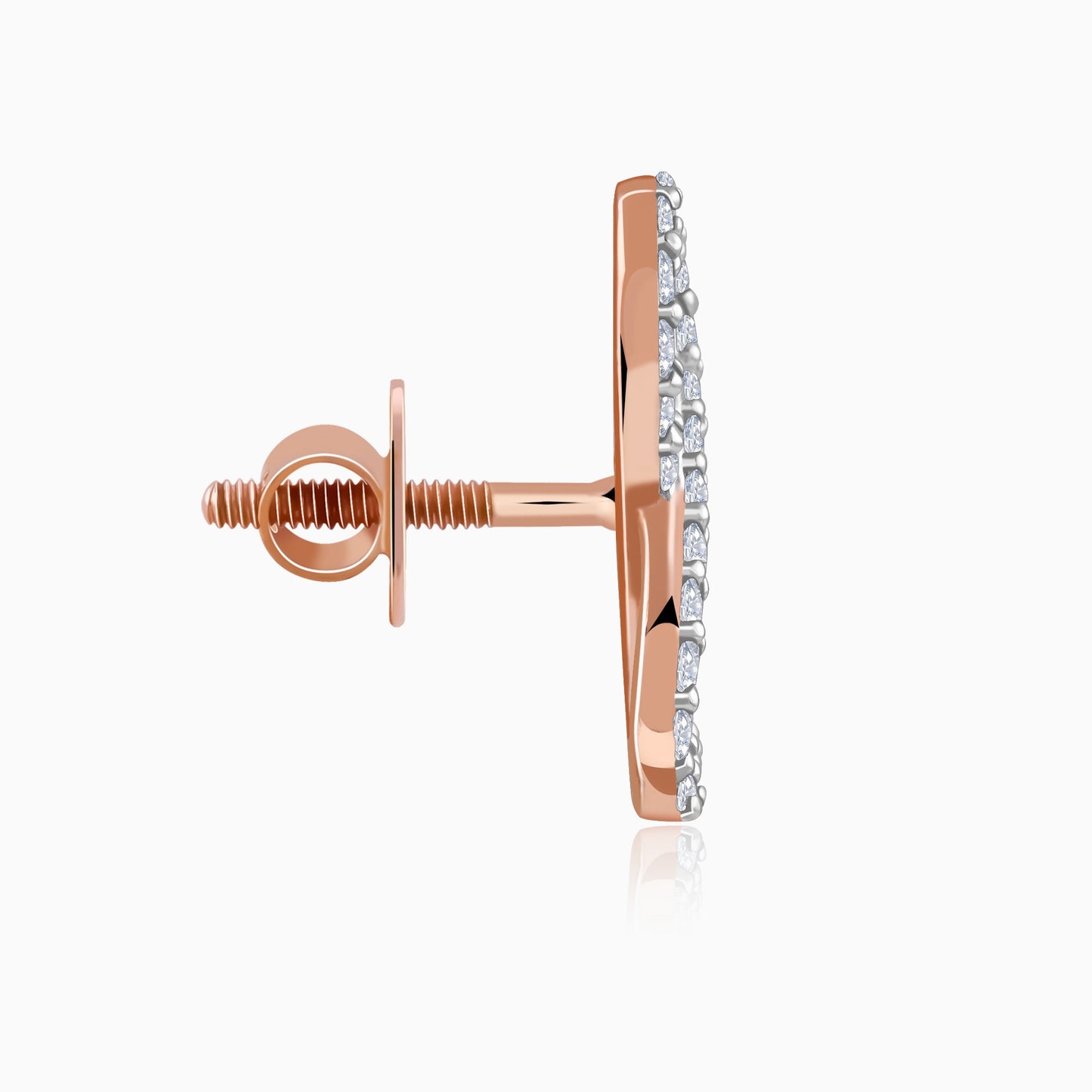 Rose Gold Elara Lab Grown Diamond Stud Earrings