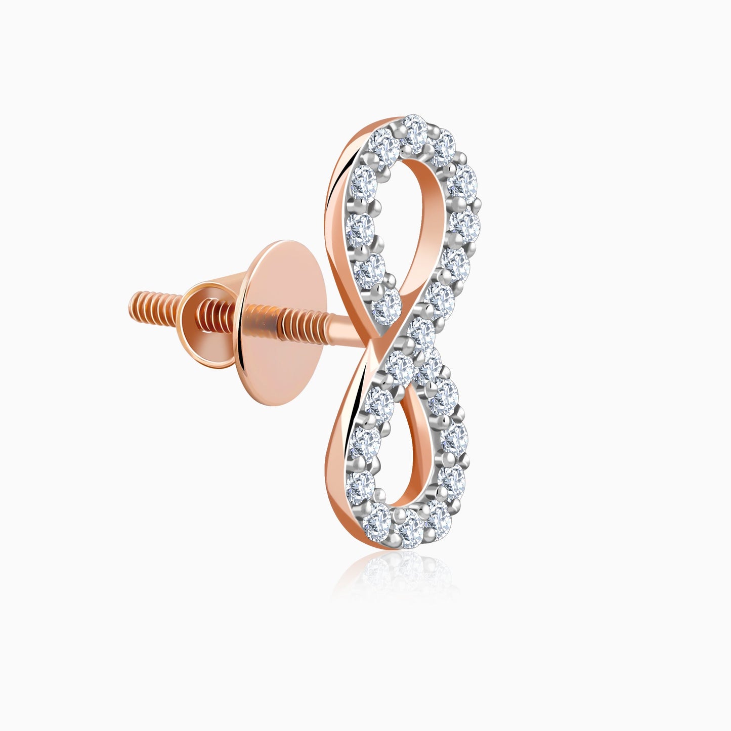 Rose Gold Elara Lab Grown Diamond Stud Earrings
