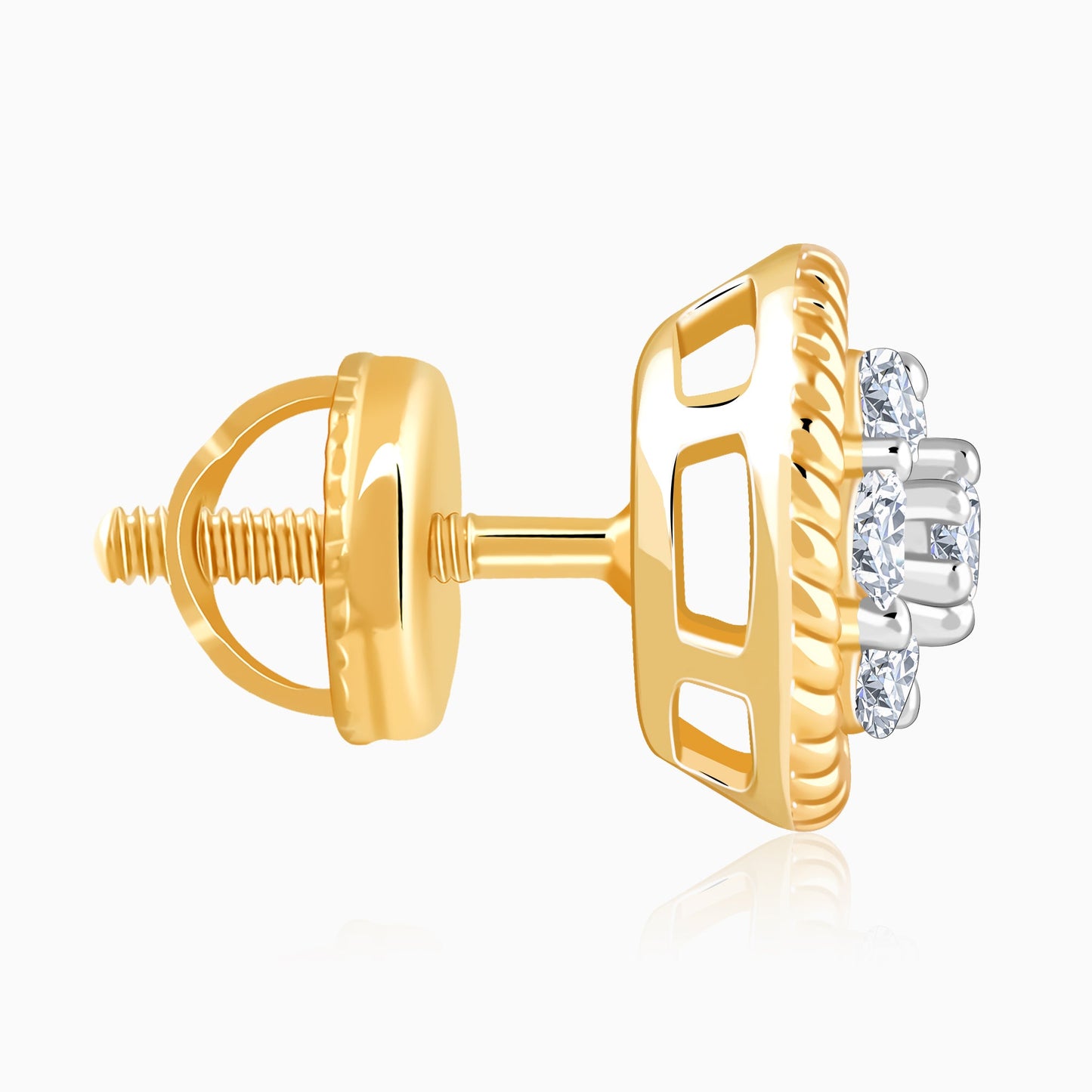 Gold Auriora Lab Grown Diamond Stud Earrings