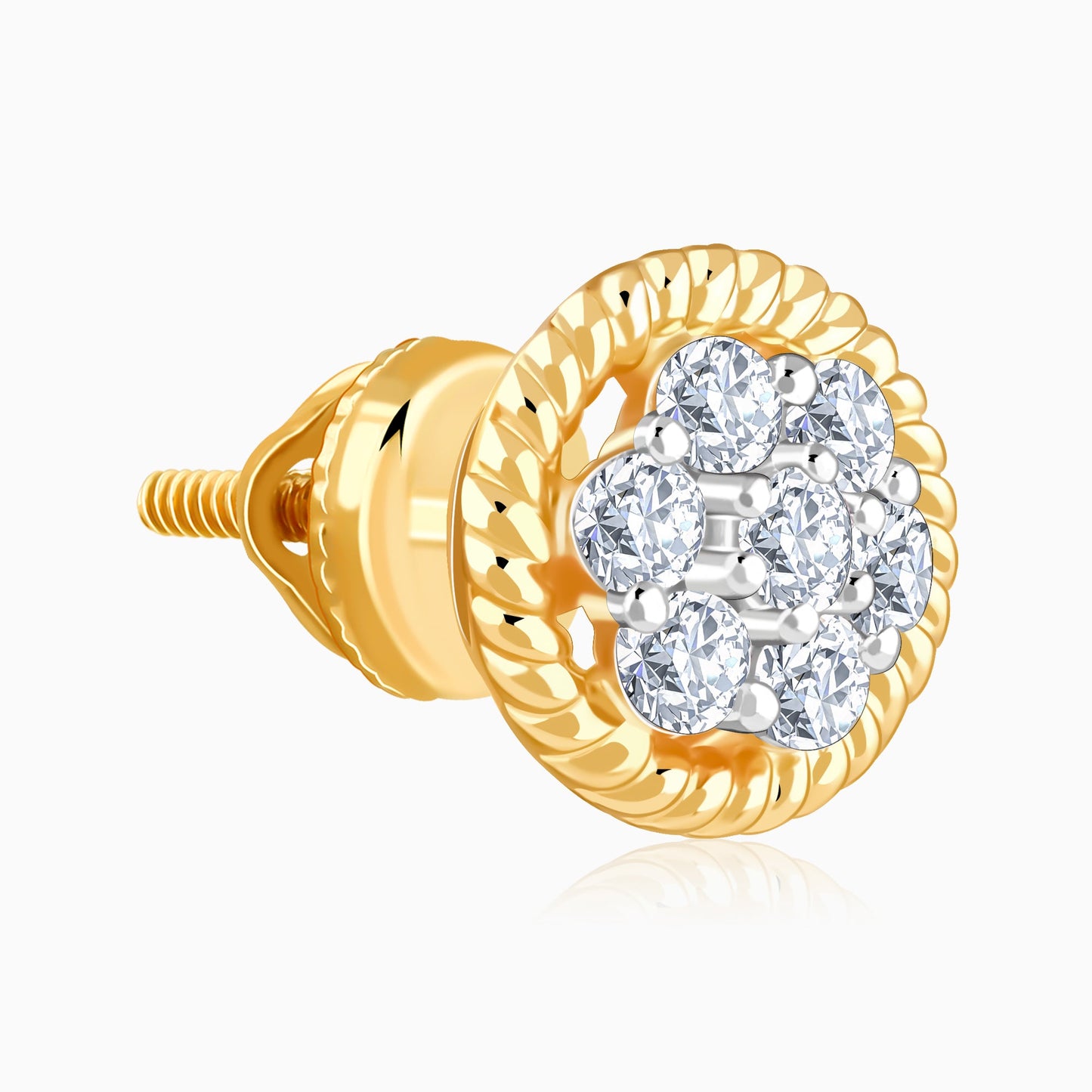 Gold Auriora Lab Grown Diamond Stud Earrings