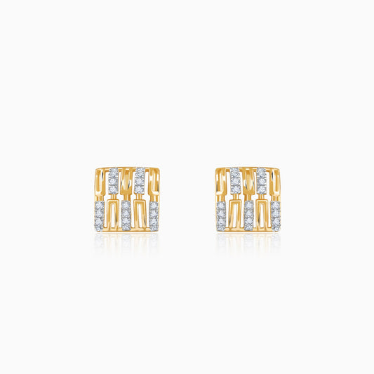 Gold Princess Lab Grown Diamond Stud Earrings